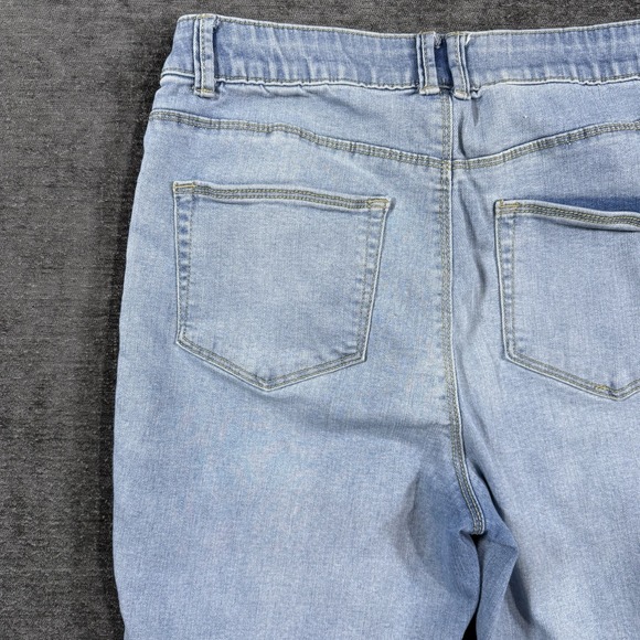 Knox Rose Jeans Womens Size 8 Blue Straight Aztec Embroidered Casual Denim Pants - Picture 14 of 16